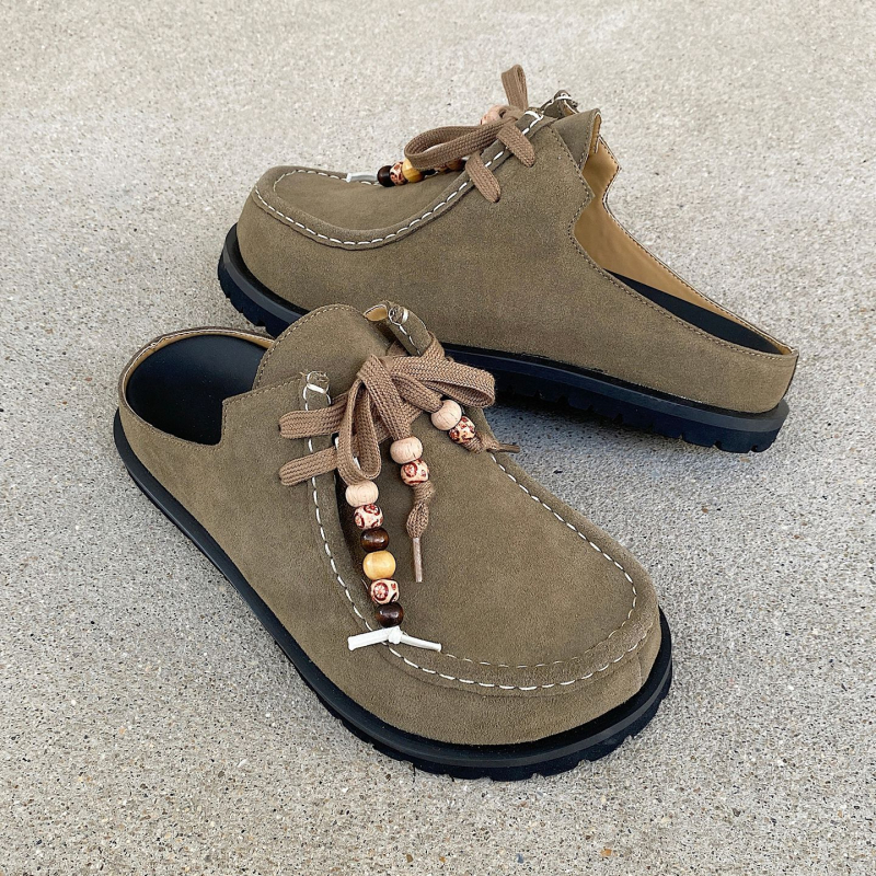 Birkenstock-образни мъжки обувки, горно от кравешки набук велур, EVA подметка, градски стил за ежедневието, лято 2025