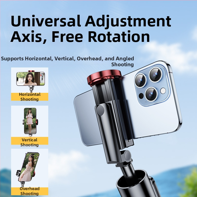 Selfie tyč s integrovaným podstavcom a osvetlením na fotenie — Značka Crenov/Kerunle; Bluetooth; diaľkové ovládanie; prispôsobenie