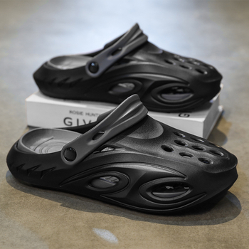 Мъжки спортни сандали със затворен пръст, Slip-On, EVA горна част, гумена подметка, дишащи