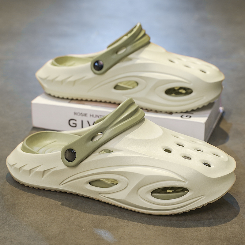 Мъжки спортни сандали със затворен пръст, Slip-On, EVA горна част, гумена подметка, дишащи