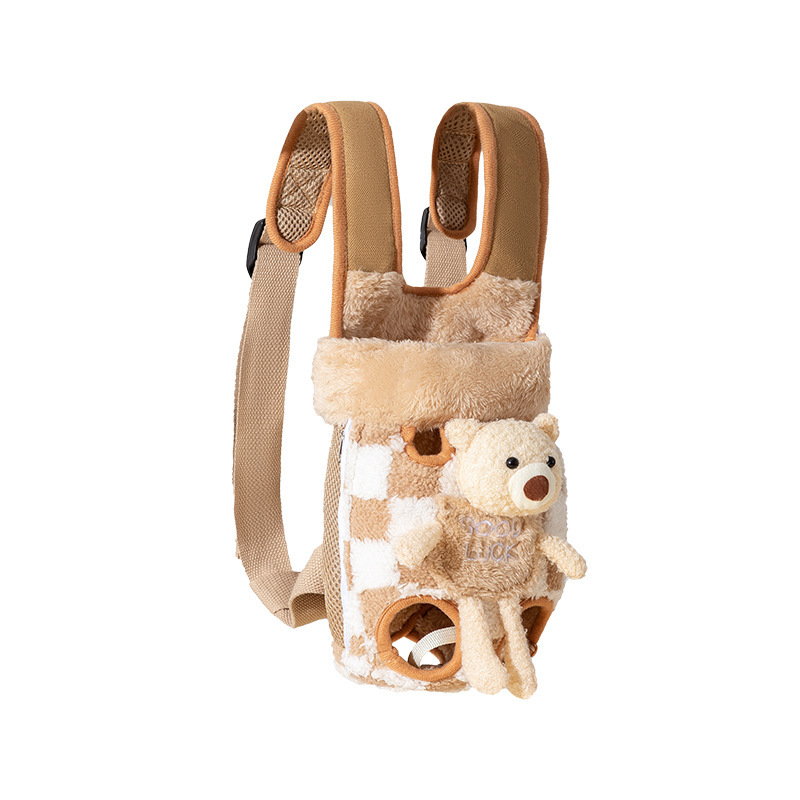 Раница за превоз на домашни любимци за малки кучета и котки – жакардов памучен флийс, капацитет 15 jin, животински принт, средна мекота, марка YF