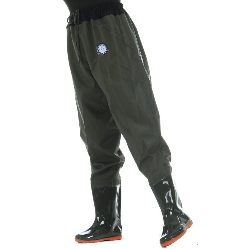 Дъждовни ботуши до коляното с изкуствен PU горна част и пластмасова подметка, унисекс, текстилна стелка