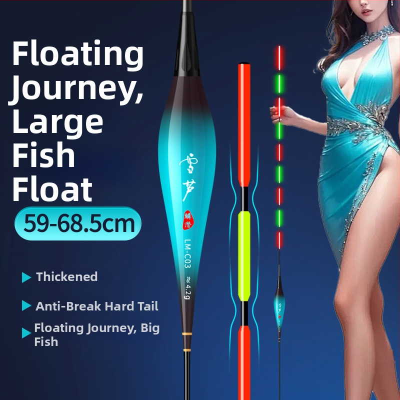 Svetleći plutajući plovak za ribolov, visoka osjetljivost, kompozitni materijal, dnevno-noćna dvostruka upotreba, za rezervoare