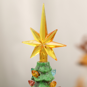 Figura od smole: patuljak-starac, božićni osvijetljeni ukras za izlog, Gsf