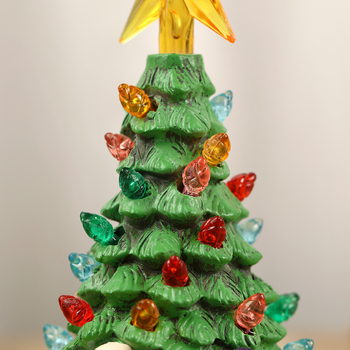 Figura od smole: patuljak-starac, božićni osvijetljeni ukras za izlog, Gsf