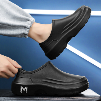 Muške kuharske cipele, jesenje, protivklizne i vodootporne za kuhinju, s debelim potplatom i zatvorenim prstom (gornji EVA, potplata EVA, injekcijska konstrukcija, vodootpornost)