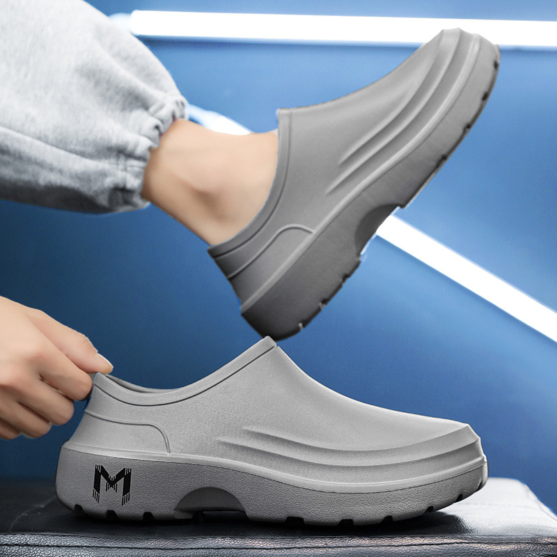 Muške kuharske cipele, jesenje, protivklizne i vodootporne za kuhinju, s debelim potplatom i zatvorenim prstom (gornji EVA, potplata EVA, injekcijska konstrukcija, vodootpornost)