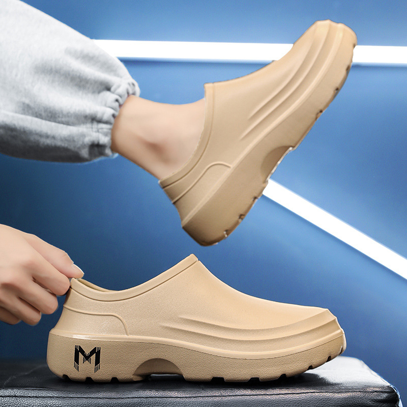 Muške kuharske cipele, jesenje, protivklizne i vodootporne za kuhinju, s debelim potplatom i zatvorenim prstom (gornji EVA, potplata EVA, injekcijska konstrukcija, vodootpornost)