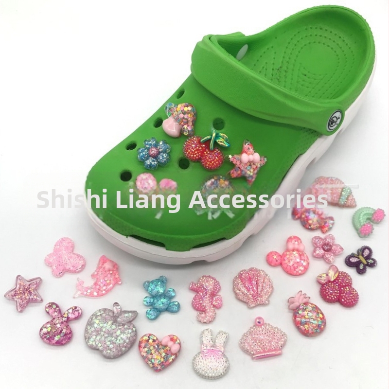 Náramok na topánky so živicovým kvetom dekor – pre sandále a papuče – každodenný štýl