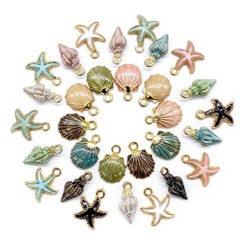 DIY dodaci za nakit – cinkova legura, završna obrada kapljicama ulja, morski motiv, svjež i sladak stil