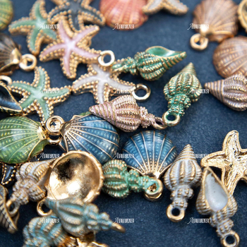 DIY dodaci za nakit – cinkova legura, završna obrada kapljicama ulja, morski motiv, svjež i sladak stil