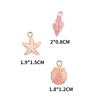 DIY dodaci za nakit – cinkova legura, završna obrada kapljicama ulja, morski motiv, svjež i sladak stil