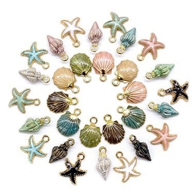 DIY dodaci za nakit – cinkova legura, završna obrada kapljicama ulja, morski motiv, svjež i sladak stil