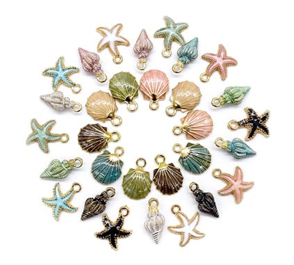 DIY dodaci za nakit – cinkova legura, završna obrada kapljicama ulja, morski motiv, svjež i sladak stil