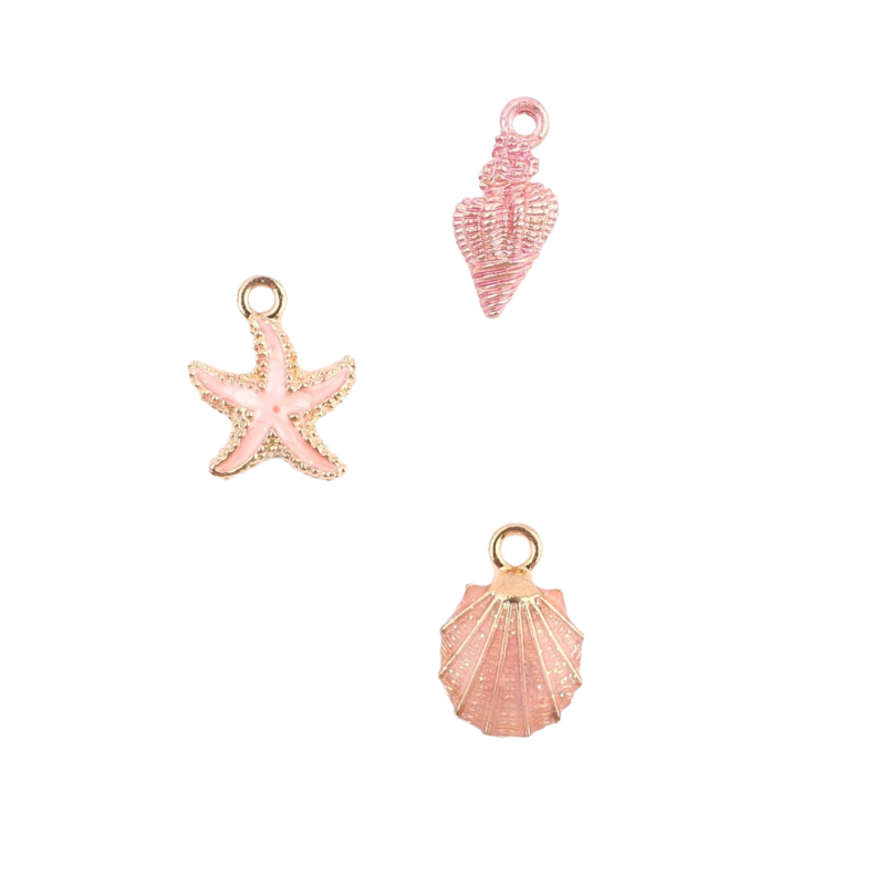 DIY dodaci za nakit – cinkova legura, završna obrada kapljicama ulja, morski motiv, svjež i sladak stil