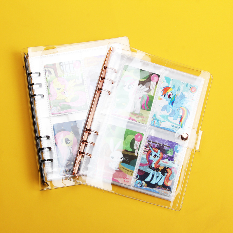 Amu YZ-9 dosar de foi libere, legare spirală, capac PVC transparent, 6 găuri, personalizare cu logo