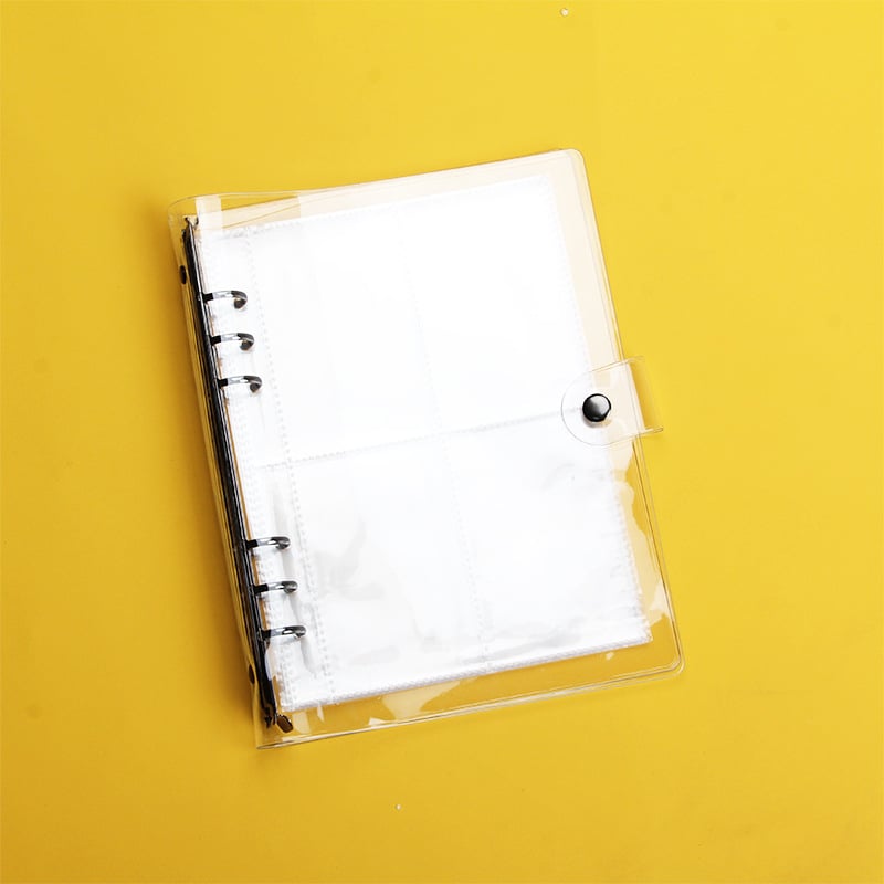 Amu YZ-9 dosar de foi libere, legare spirală, capac PVC transparent, 6 găuri, personalizare cu logo