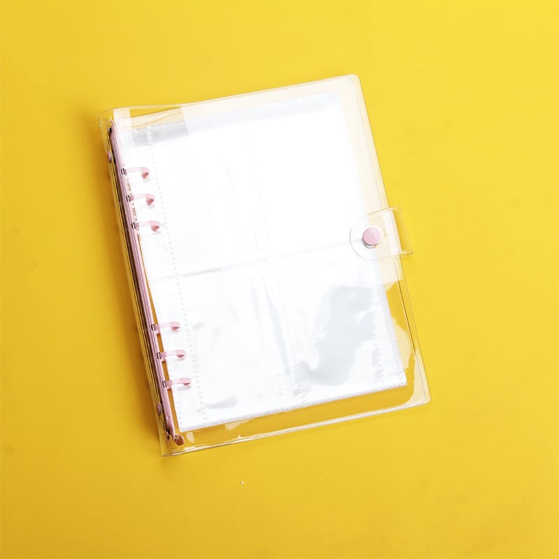 Amu YZ-9 dosar de foi libere, legare spirală, capac PVC transparent, 6 găuri, personalizare cu logo