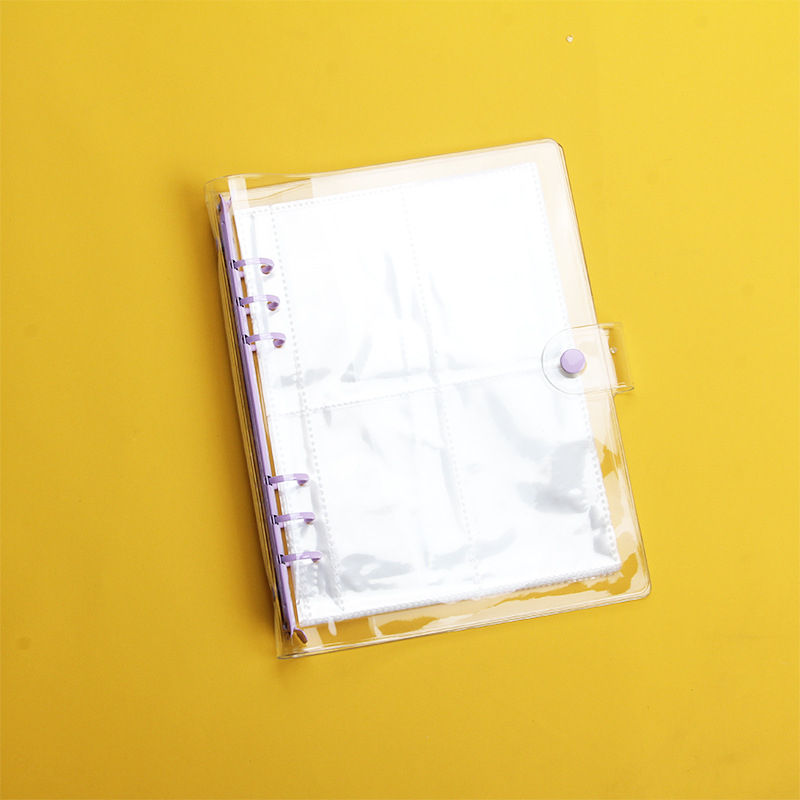 Amu YZ-9 dosar de foi libere, legare spirală, capac PVC transparent, 6 găuri, personalizare cu logo