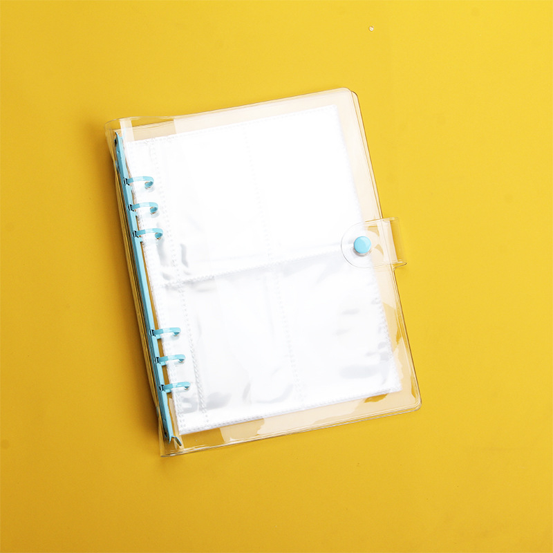 Amu YZ-9 dosar de foi libere, legare spirală, capac PVC transparent, 6 găuri, personalizare cu logo