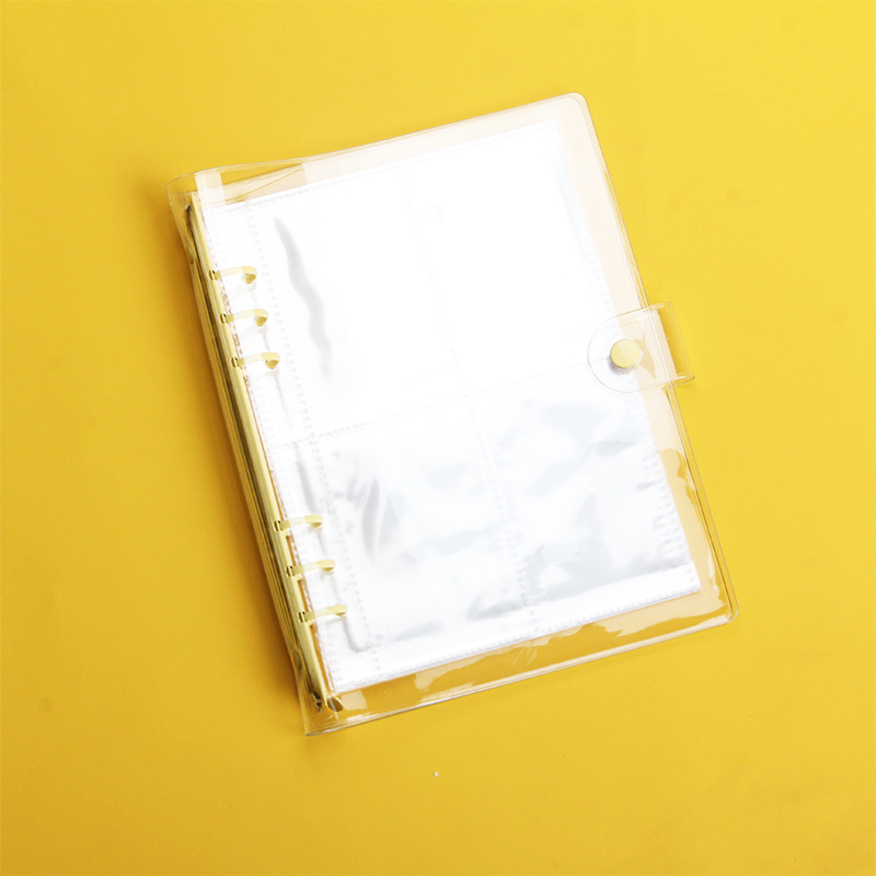 Amu YZ-9 dosar de foi libere, legare spirală, capac PVC transparent, 6 găuri, personalizare cu logo