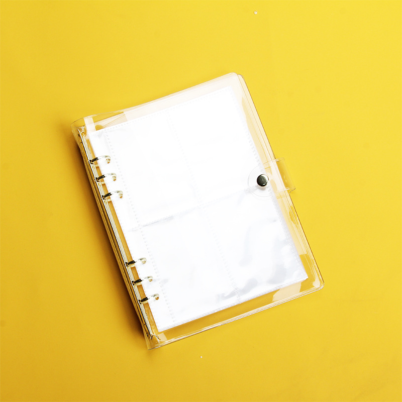 Amu YZ-9 dosar de foi libere, legare spirală, capac PVC transparent, 6 găuri, personalizare cu logo