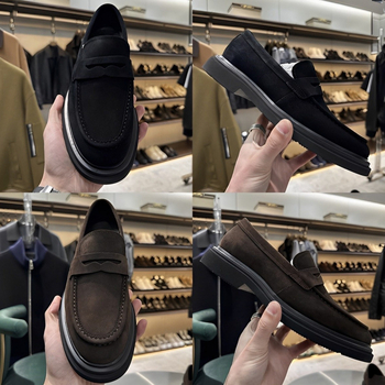 Beijiang Wolf Brand slip-on, formalne kožne cipele s prozračnim platnenim gornjim dijelom i debelom potplatom, muški poslovni stil