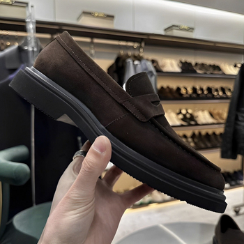Beijiang Wolf Brand slip-on, formalne kožne cipele s prozračnim platnenim gornjim dijelom i debelom potplatom, muški poslovni stil