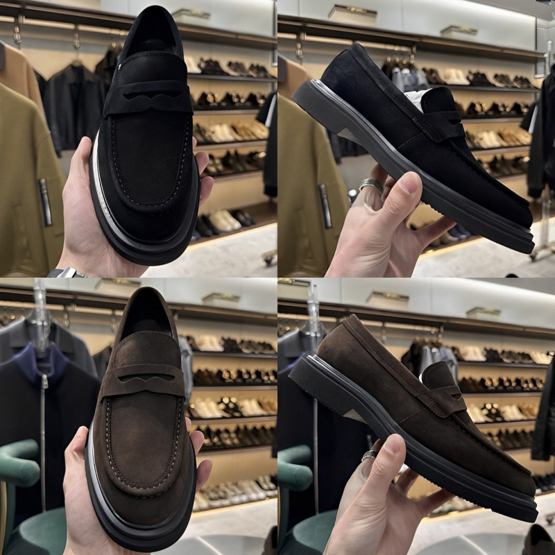 Beijiang Wolf Brand slip-on, formalne kožne cipele s prozračnim platnenim gornjim dijelom i debelom potplatom, muški poslovni stil
