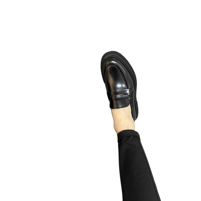 Beijiang Wolf Brand slip-on, formalne kožne cipele s prozračnim platnenim gornjim dijelom i debelom potplatom, muški poslovni stil