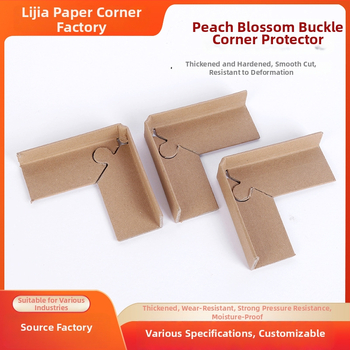 Ochranný roh z kraft papiera so zámkom, 90° pravý uhol, tvrdená verzia