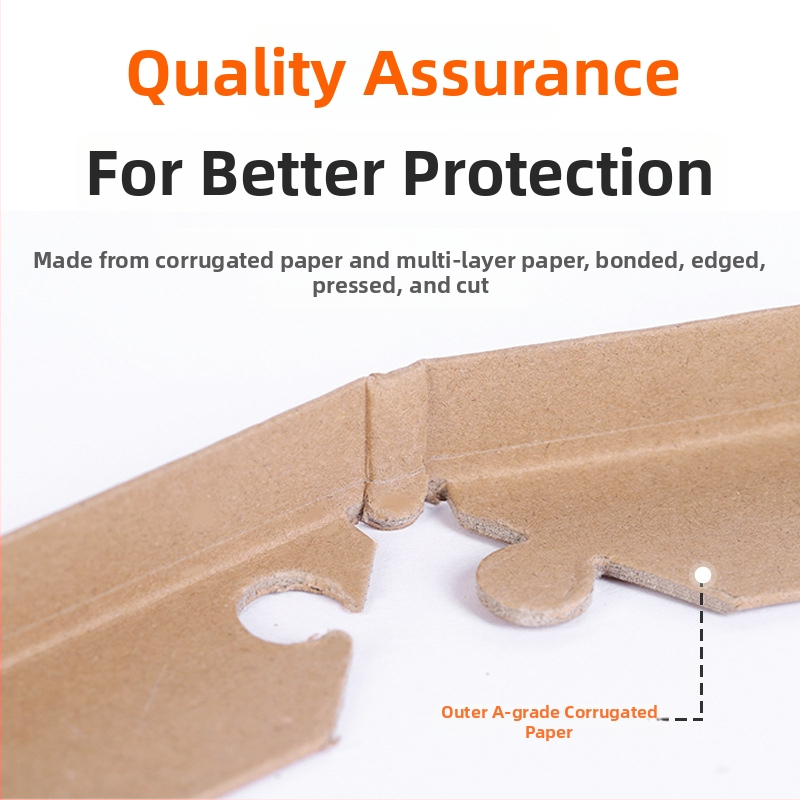 Ochranný roh z kraft papiera so zámkom, 90° pravý uhol, tvrdená verzia