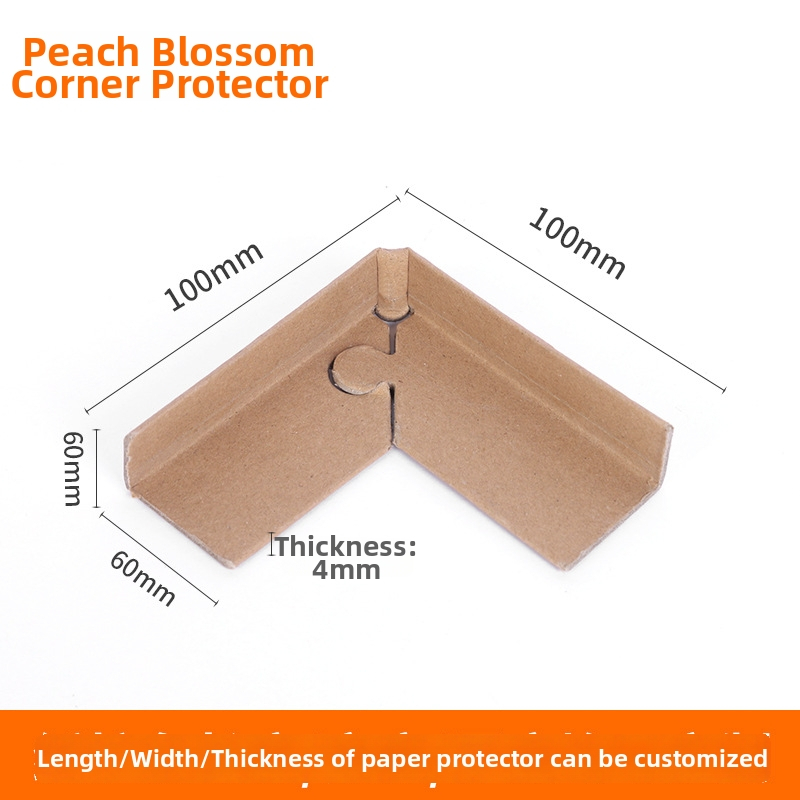 Ochranný roh z kraft papiera so zámkom, 90° pravý uhol, tvrdená verzia