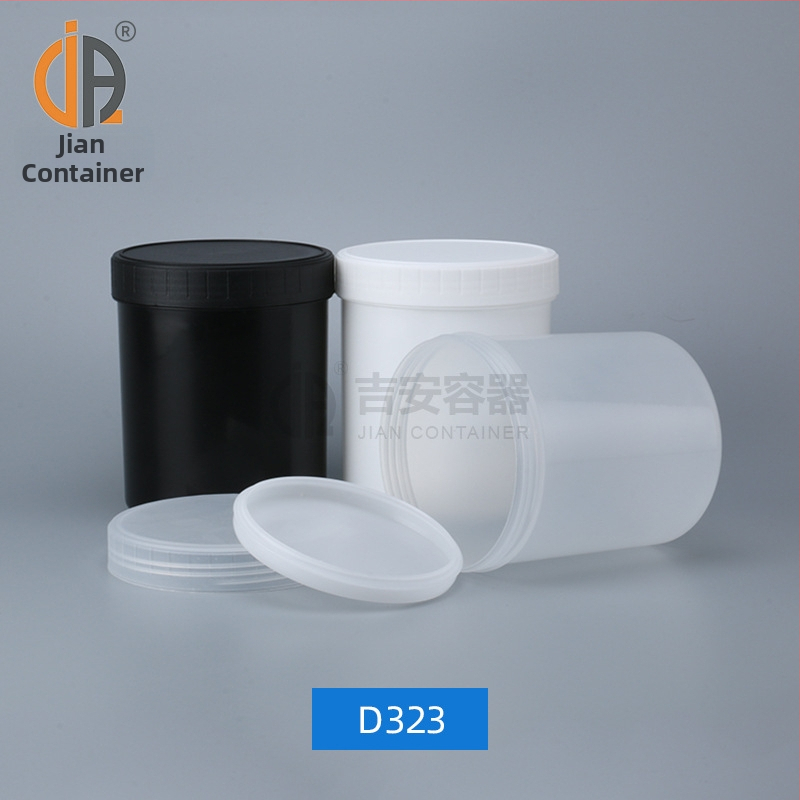 1L PP пластмасов съд за мастило с вътрешен уплътнител и външен капак, персонализирана обработка и печат на лого