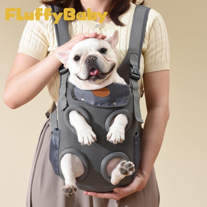 Лятна чанта за домашни любимци на гърдите, преносима двупосочна чанта за котки и малки кучета, голям капацитет, полиестер, до 5 кг, мека