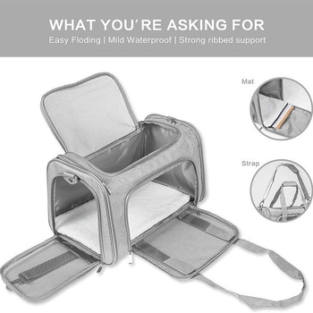 Чанта за домашни любимци SHIWN – плат, авторизирана частна марка, IP лиценз, носилка за котки и кучета