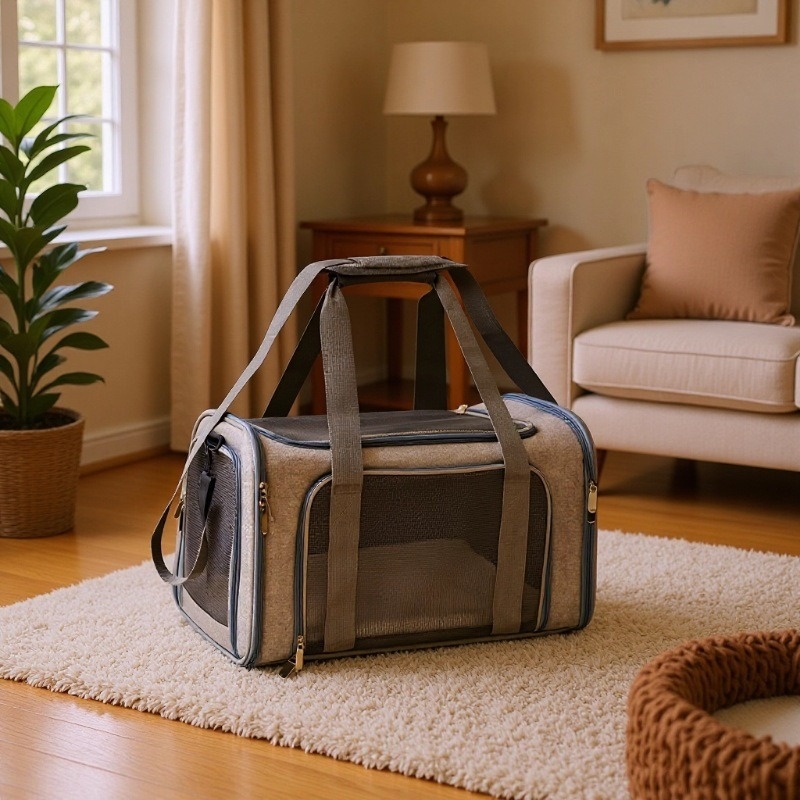 Чанта за домашни любимци SHIWN – плат, авторизирана частна марка, IP лиценз, носилка за котки и кучета