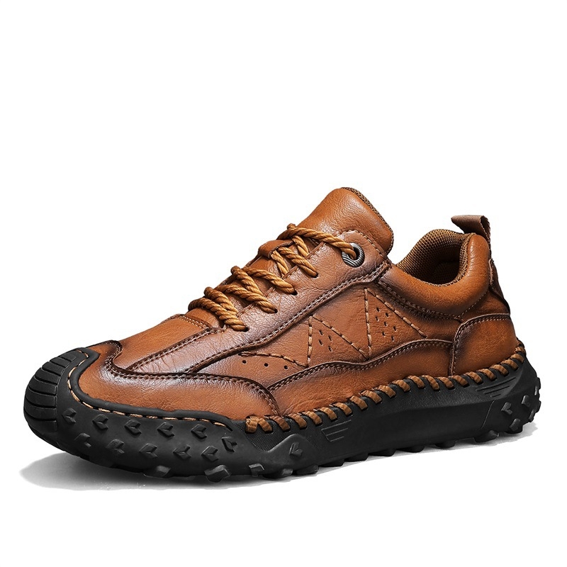 Loafers s gornjim dijelom od super vlakna, PU ulošak, gumeni potplat, okrugli vrh, vezanje