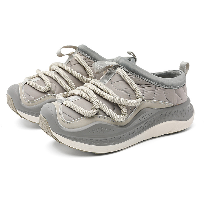 Muške outdoor slip-on tenisice s plišanim podstavom, niski profil, protuklizna gumena potplata, debeli potplat