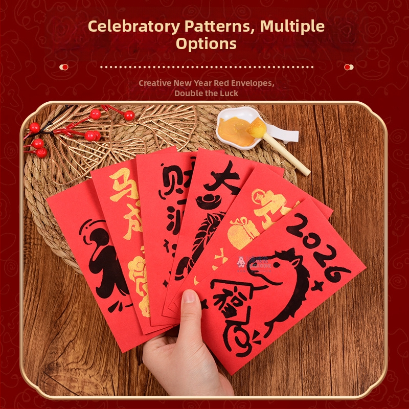 PVC DIY súprava na Nový rok pre deti a rodičov — Model 03, nie je dovážané, bez IP oprávnenia — razba a otlačovanie, Fu znak s vyrezávaným dizajnom