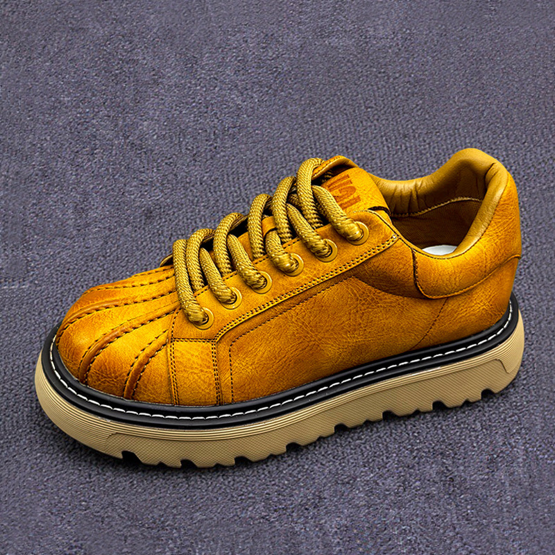 Muške Martin čizme, niski kroj Shell-Toe, prednje vezanje, debeli potplat, zimska sezona 2025