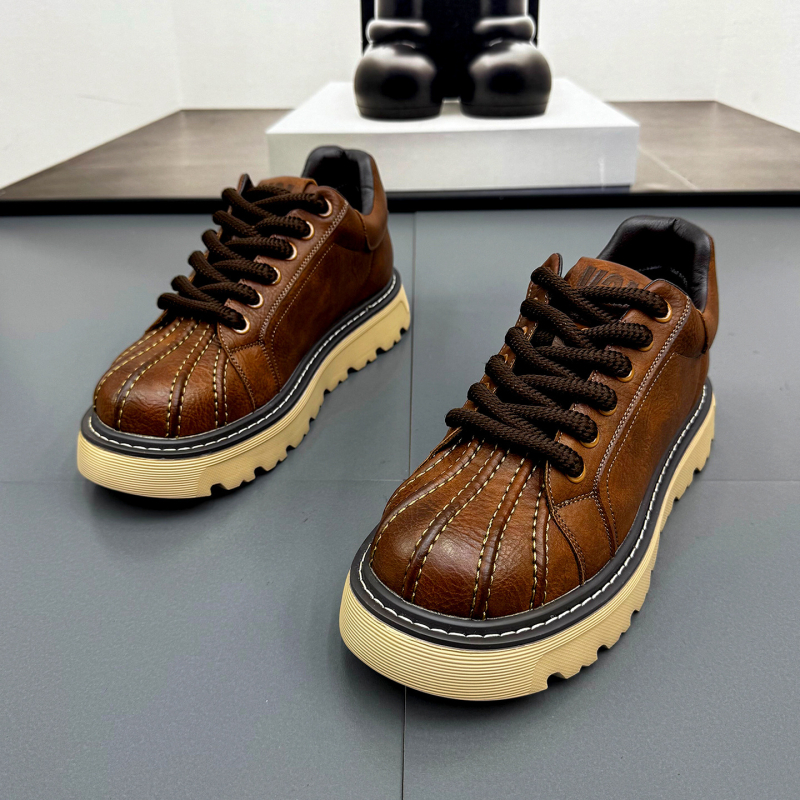 Muške Martin čizme, niski kroj Shell-Toe, prednje vezanje, debeli potplat, zimska sezona 2025