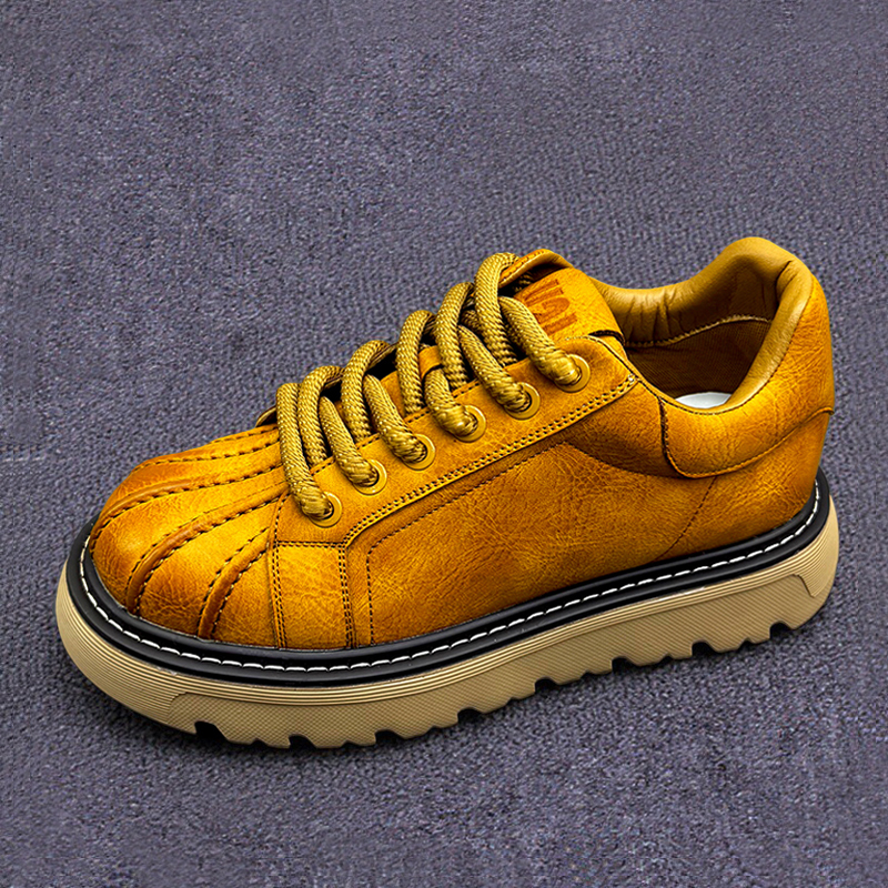 Muške Martin čizme, niski kroj Shell-Toe, prednje vezanje, debeli potplat, zimska sezona 2025