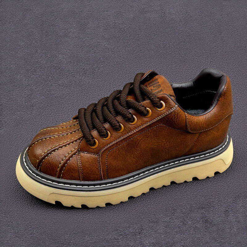 Muške Martin čizme, niski kroj Shell-Toe, prednje vezanje, debeli potplat, zimska sezona 2025