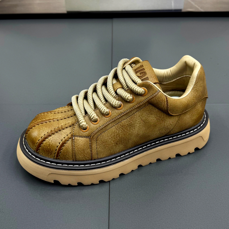 Muške Martin čizme, niski kroj Shell-Toe, prednje vezanje, debeli potplat, zimska sezona 2025