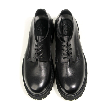 Muške Derby cipele, Vintage koža konja, okrugla kapica, ručno patinirano završetak, retro casual za jesen