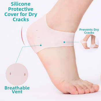 Silikónové kryty na päty – ochrana proti praskaniu a otieraniu; Model: kryt na pätu; Vhodné pre topánky: tenisky, kožené topánky, čižmy, sandále; Štýl: každodenný