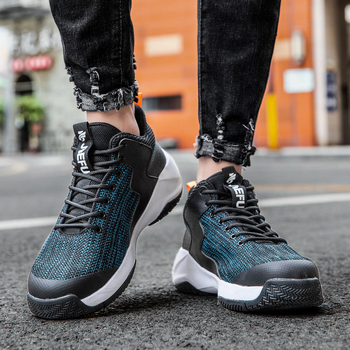 Cipele za sigurnost na radu s čeličnim prstom, otporne na udarce i probijanje, srednji gornji dio, Flyknit gornji dio, MD gumeni đon