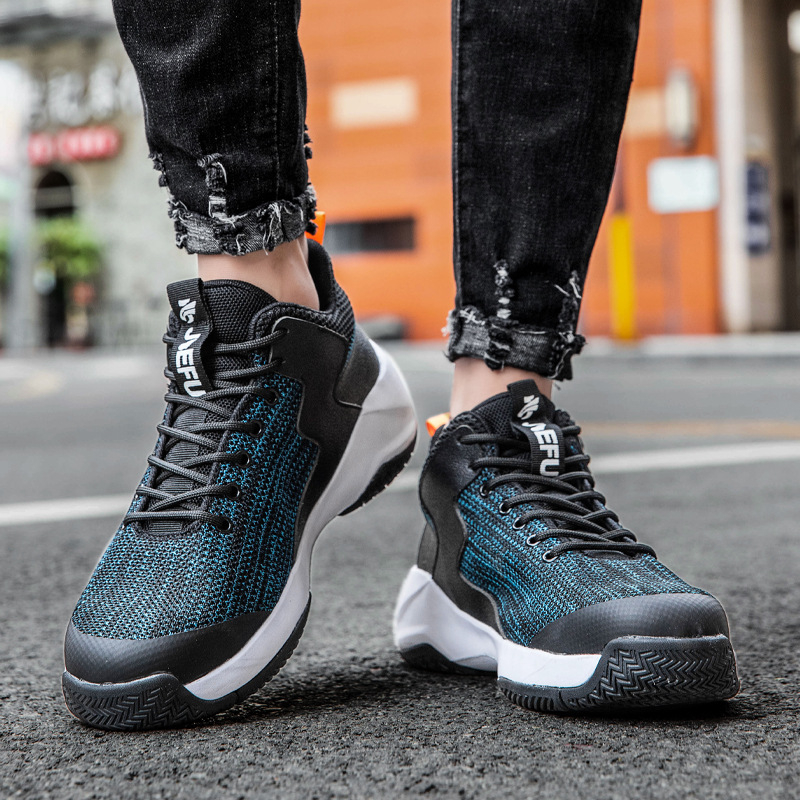 Cipele za sigurnost na radu s čeličnim prstom, otporne na udarce i probijanje, srednji gornji dio, Flyknit gornji dio, MD gumeni đon