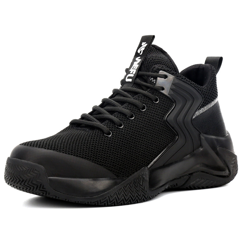 Cipele za sigurnost na radu s čeličnim prstom, otporne na udarce i probijanje, srednji gornji dio, Flyknit gornji dio, MD gumeni đon